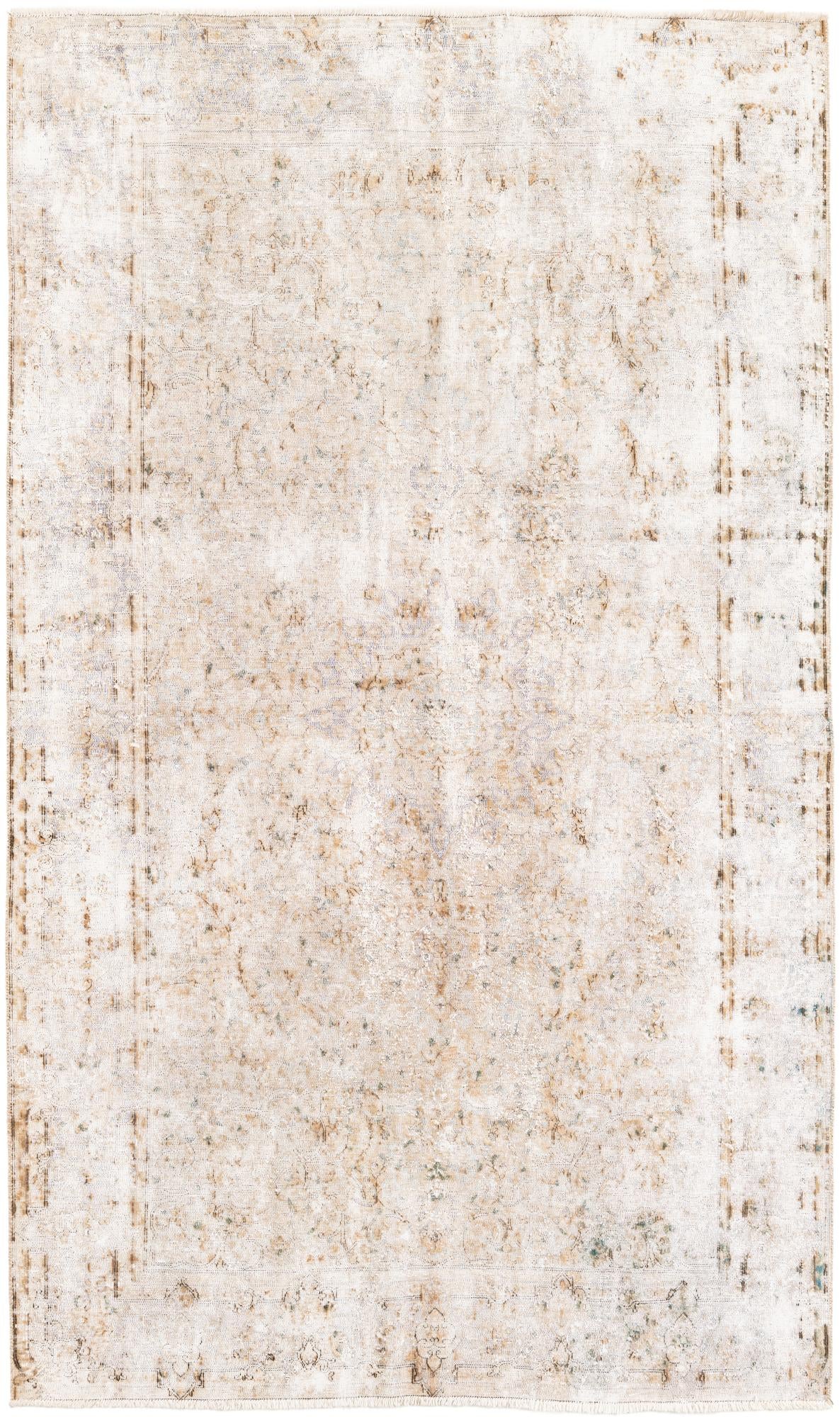 4' 10 x 8' Hand Knotted Ultra Vintage Persian Wool Rug
