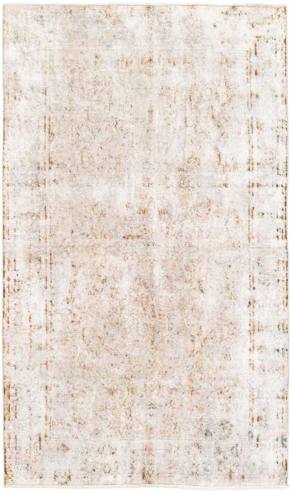 4' 10 x 8' Hand Knotted Ultra Vintage Persian Wool Rug