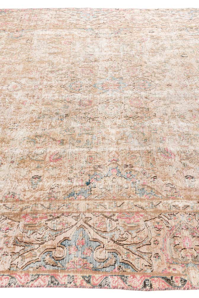9' 3 x 12' 7 Hand Knotted Ultra Vintage Persian Wool Rug