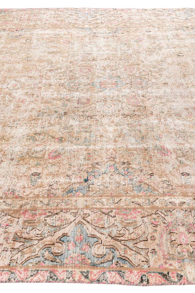 Detail image of 9' 3 x 12' 7 Hand Knotted Ultra Vintage Persian Wool Rug