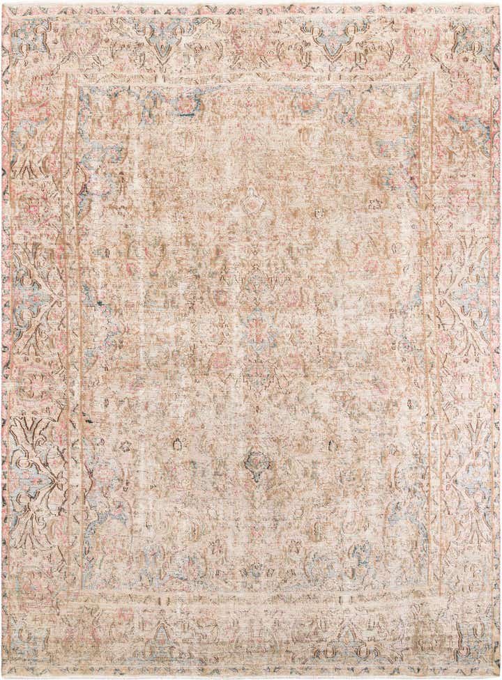 9' 3 x 12' 7 Hand Knotted Ultra Vintage Persian Wool Rug