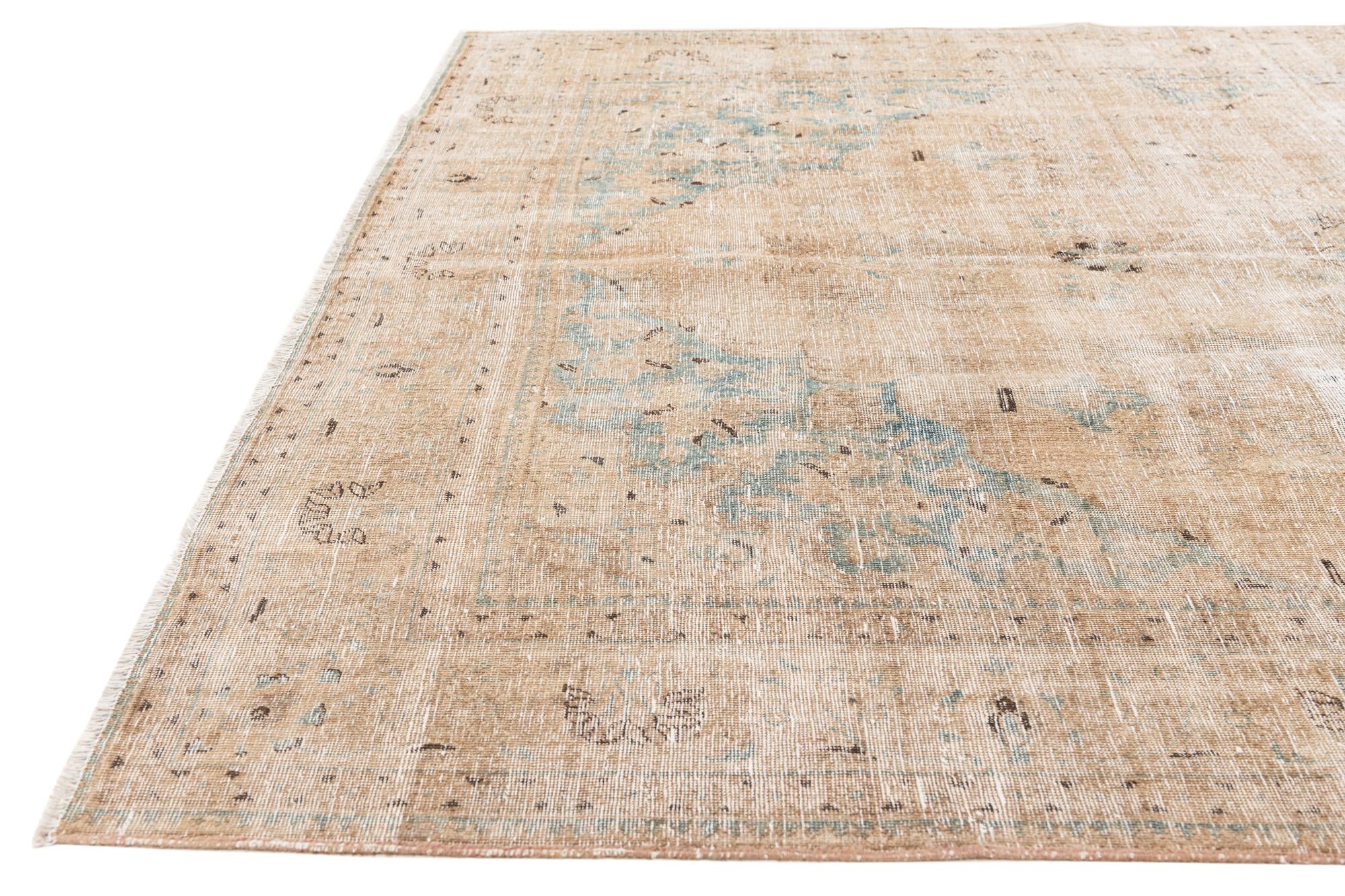 7' x 10' 7 Hand Knotted Ultra Vintage Persian Wool Rug