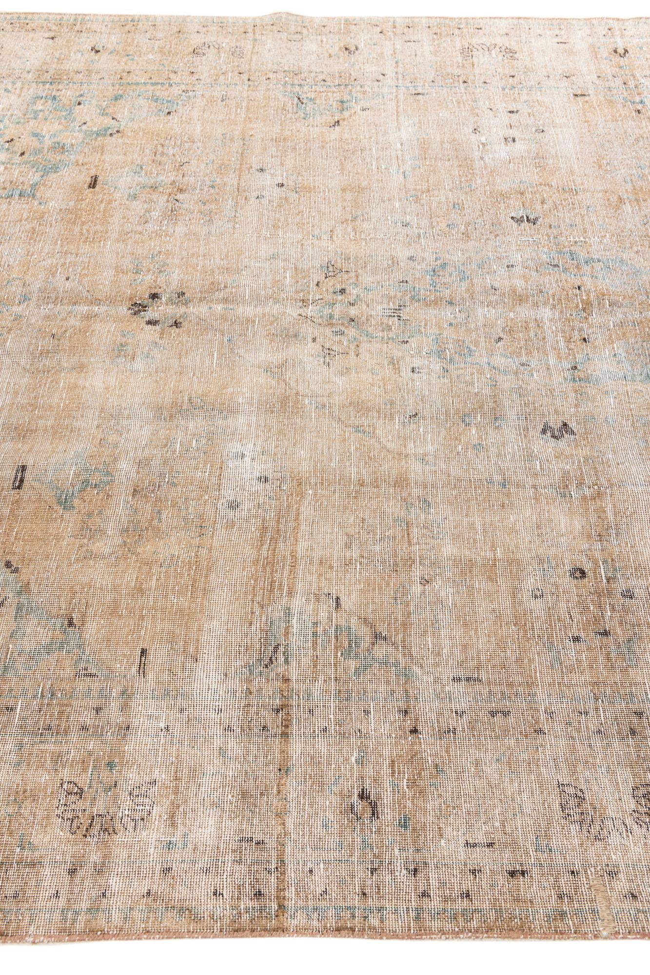 7' x 10' 7 Hand Knotted Ultra Vintage Persian Wool Rug