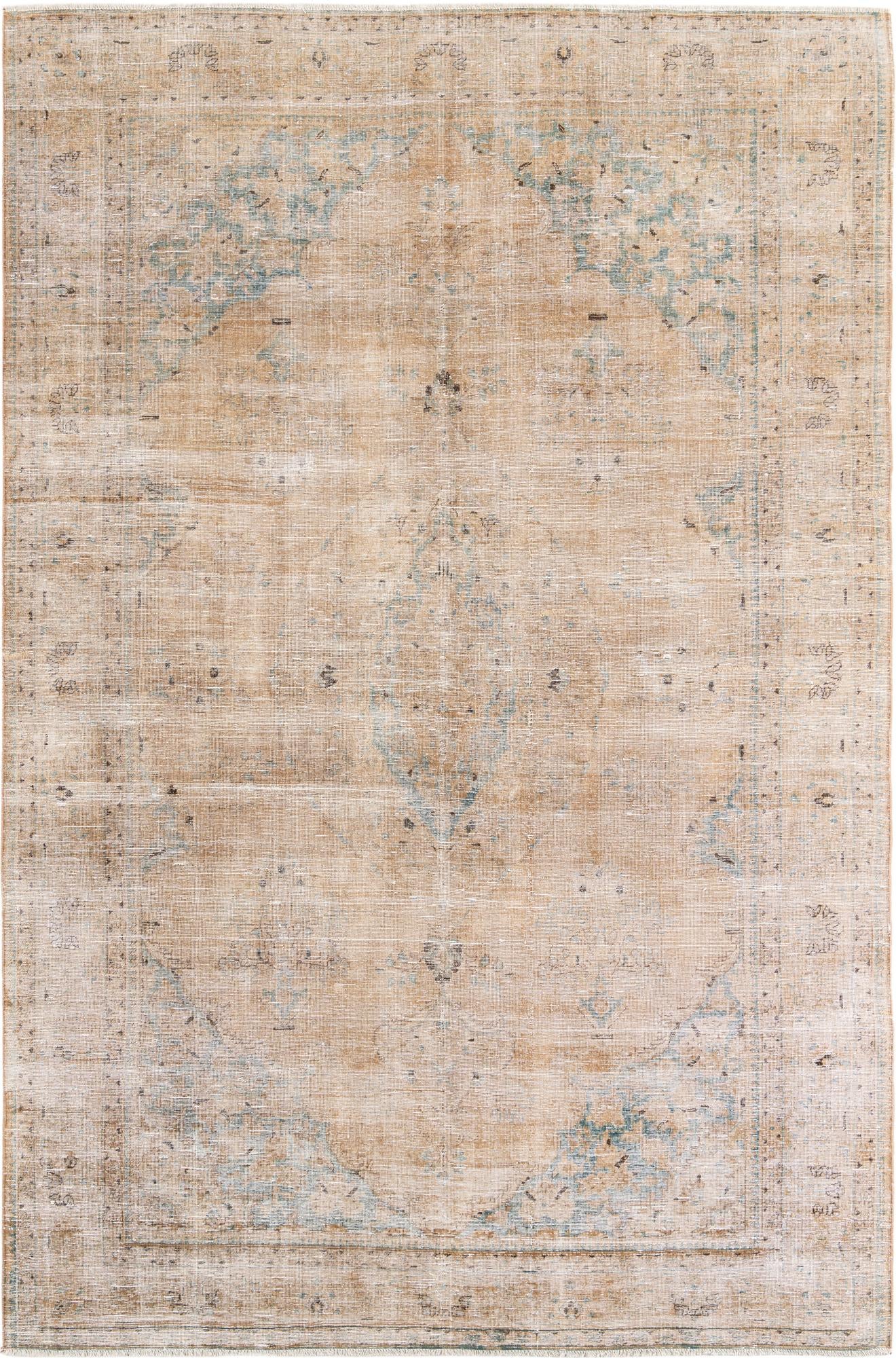 7' x 10' 7 Hand Knotted Ultra Vintage Persian Wool Rug