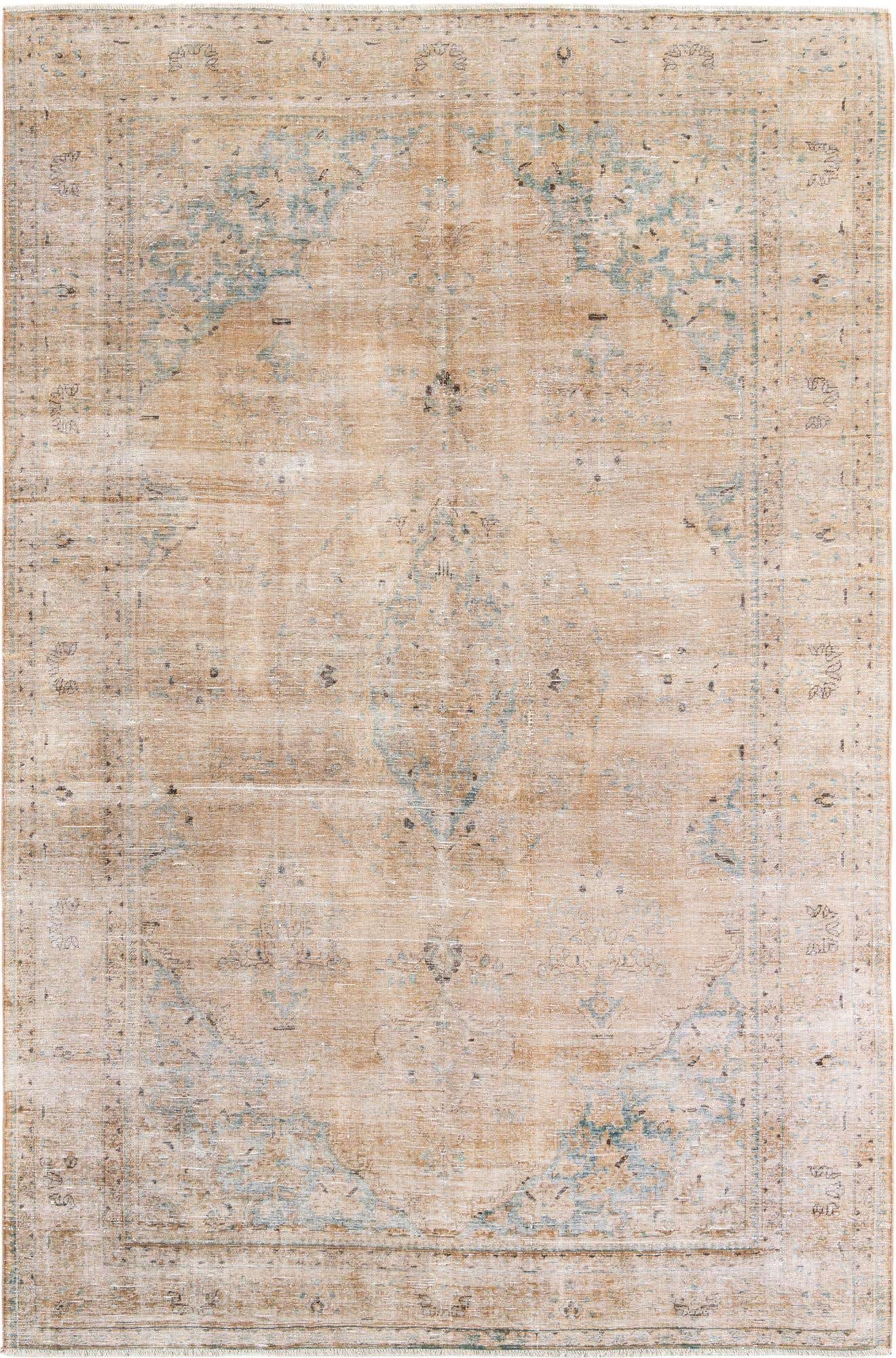 7' x 10' 7 Hand Knotted Ultra Vintage Persian Wool Rug