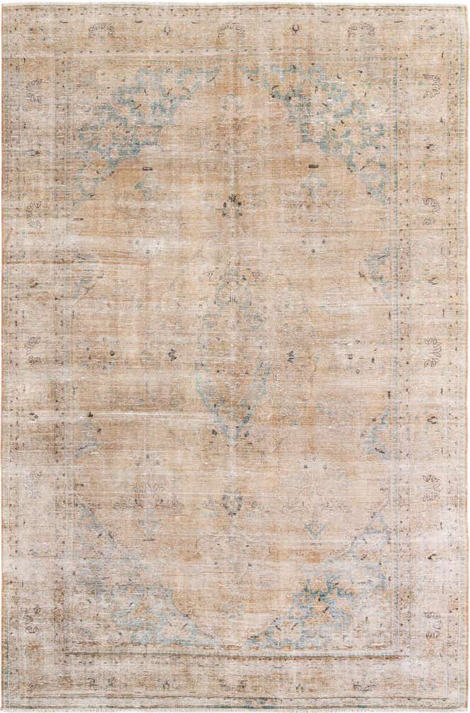 7' x 10' 7 Hand Knotted Ultra Vintage Persian Wool Rug