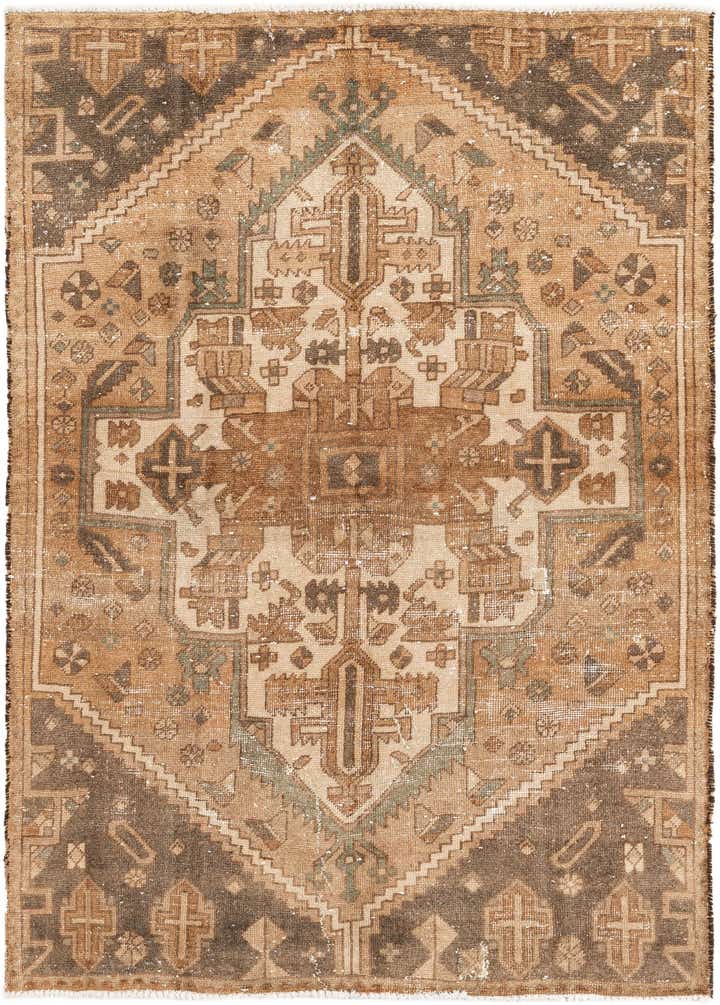 4' 2 x 5' 10 Hand Knotted Ultra Vintage Persian Wool Rug