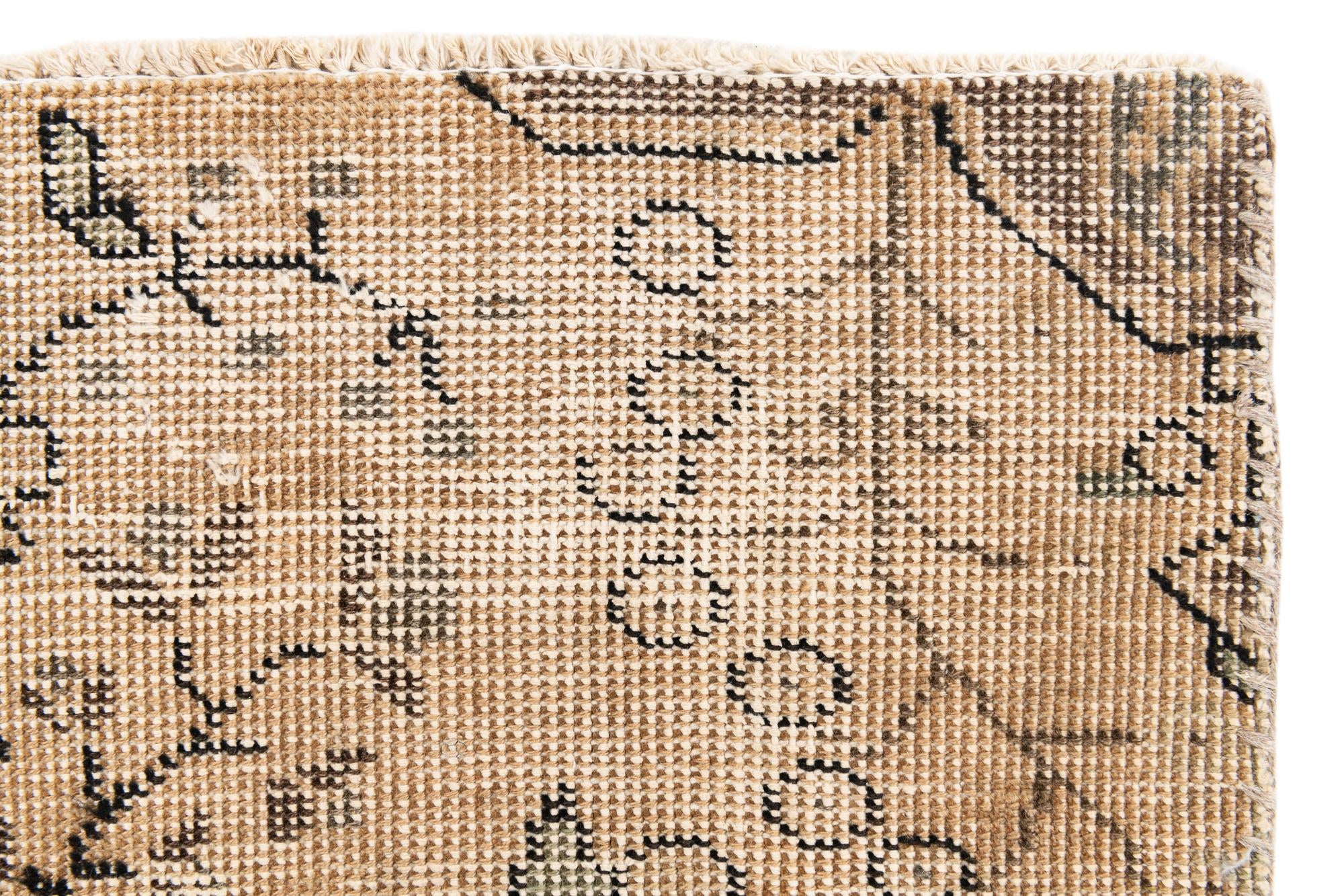 2' 4 x 3' 8 Hand Knotted Ultra Vintage Persian Wool Rug