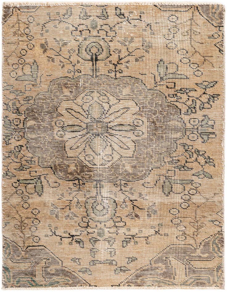 Detail image of 2' 4 x 3' 8 Hand Knotted Ultra Vintage Persian Wool Rug