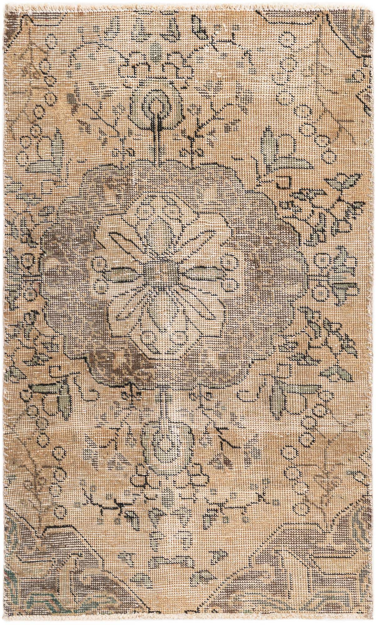 2' 4 x 3' 8 Hand Knotted Ultra Vintage Persian Wool Rug