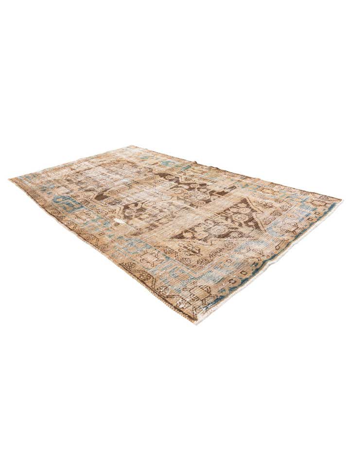 4' x 6' 8 Hand Knotted Ultra Vintage Persian Wool Rug