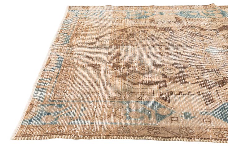 Detail image of 4' x 6' 8 Hand Knotted Ultra Vintage Persian Wool Rug