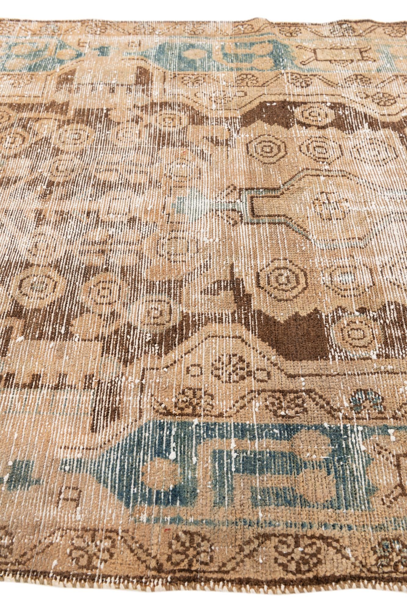 4' x 6' 8 Hand Knotted Ultra Vintage Persian Wool Rug