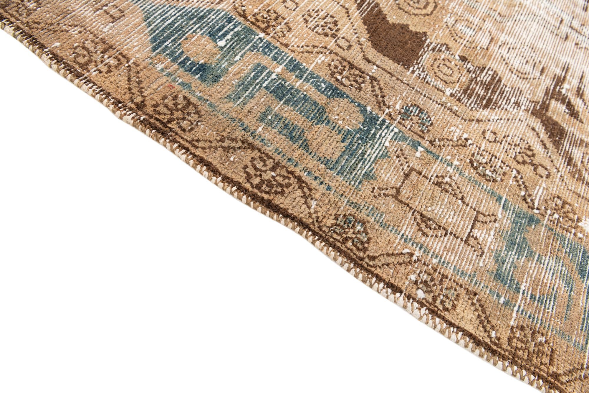 4' x 6' 8 Hand Knotted Ultra Vintage Persian Wool Rug