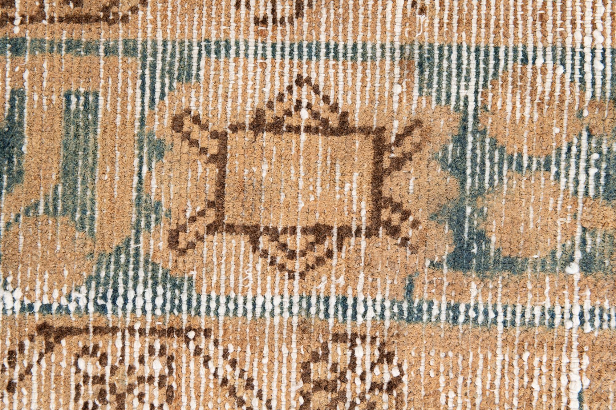 4' x 6' 8 Hand Knotted Ultra Vintage Persian Wool Rug