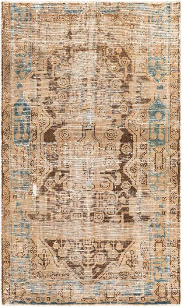 4' x 6' 8 Hand Knotted Ultra Vintage Persian Wool Rug