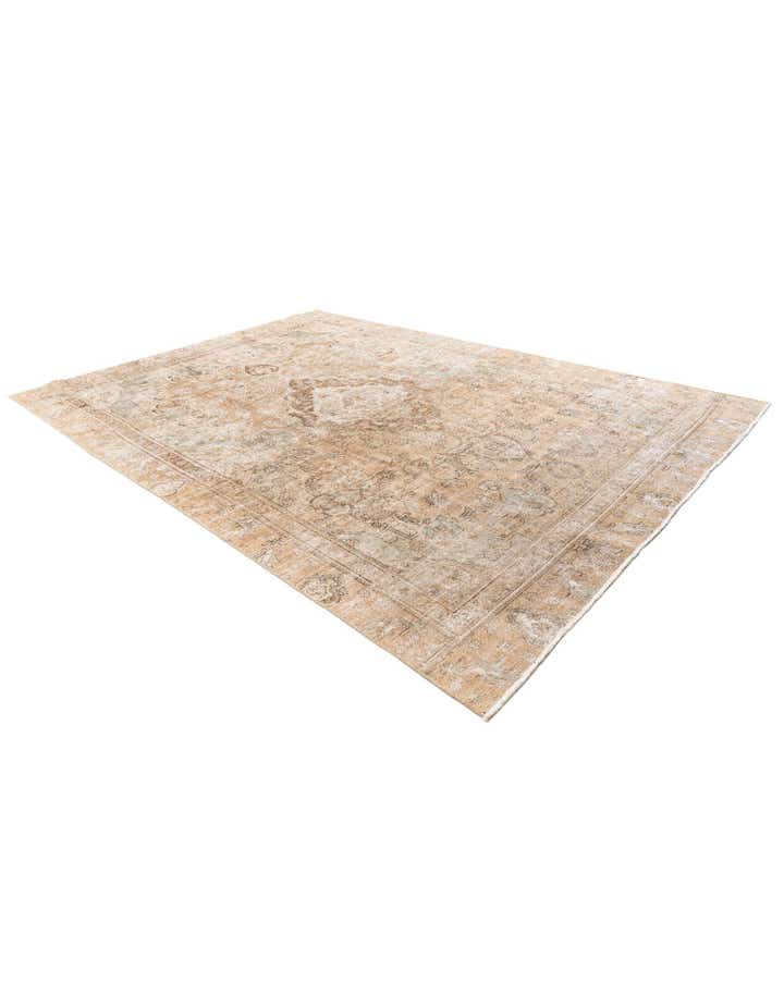9' x 12' 9 Hand Knotted Ultra Vintage Persian Wool Rug