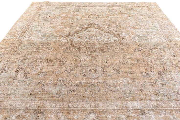 Detail image of 9' x 12' 9 Hand Knotted Ultra Vintage Persian Wool Rug
