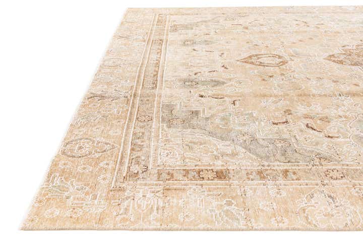 9' x 12' 9 Hand Knotted Ultra Vintage Persian Wool Rug