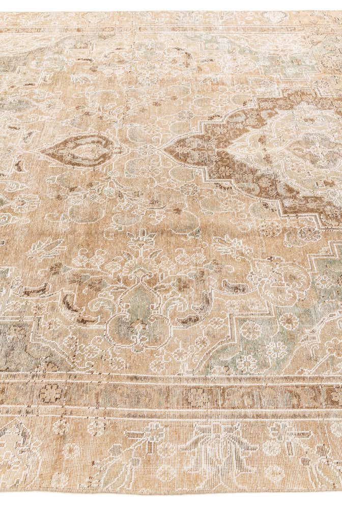 9' x 12' 9 Hand Knotted Ultra Vintage Persian Wool Rug