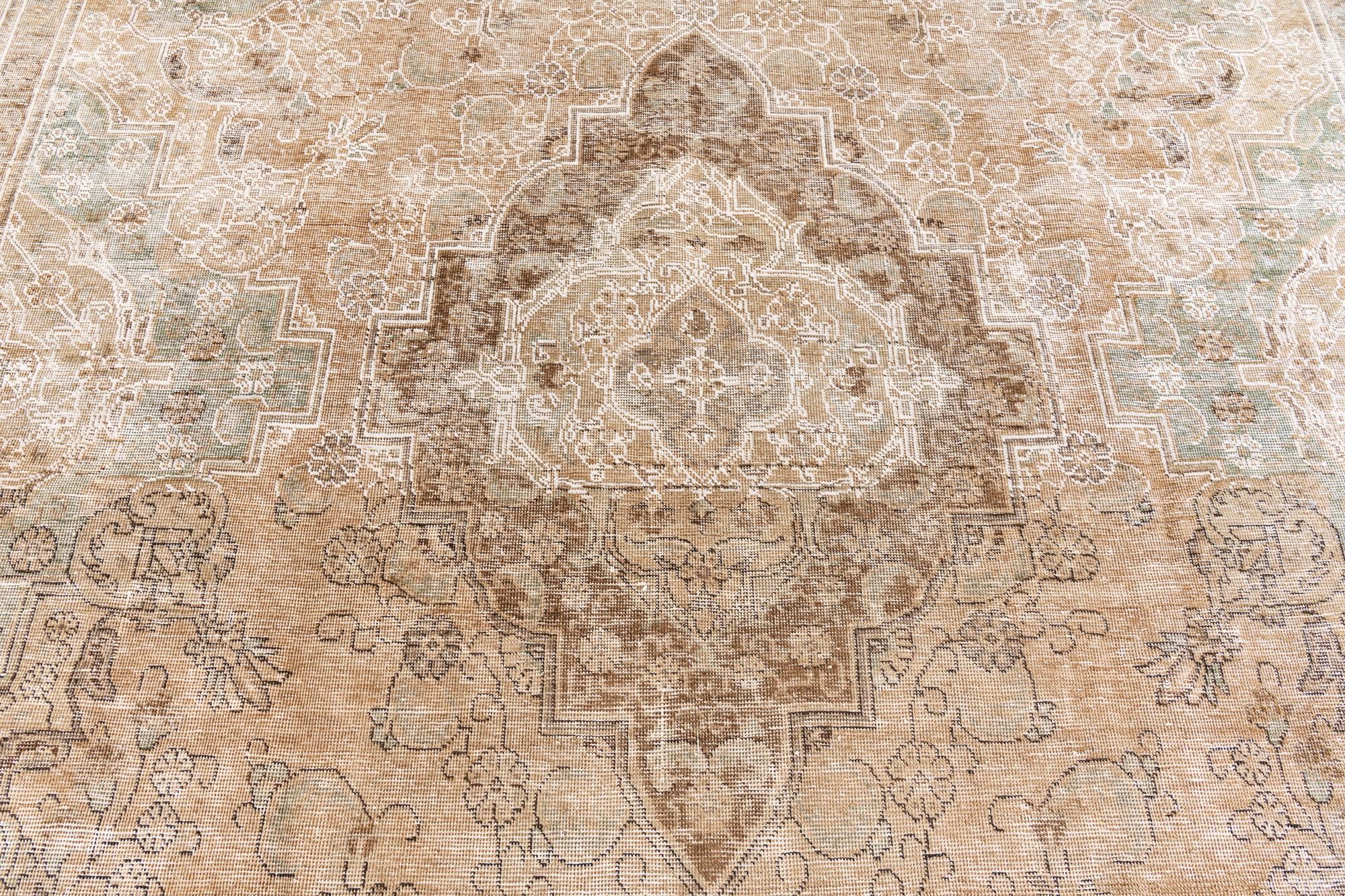9' x 12' 9 Hand Knotted Ultra Vintage Persian Wool Rug