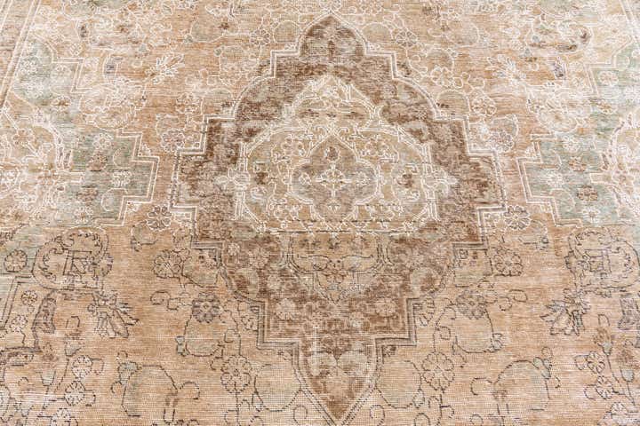 9' x 12' 9 Hand Knotted Ultra Vintage Persian Wool Rug