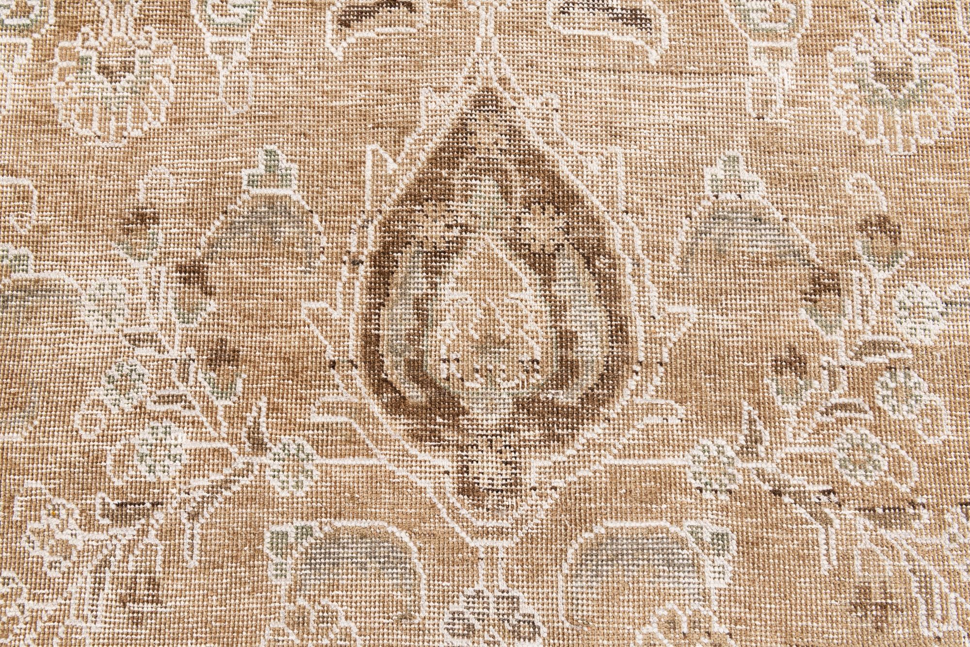 9' x 12' 9 Hand Knotted Ultra Vintage Persian Wool Rug