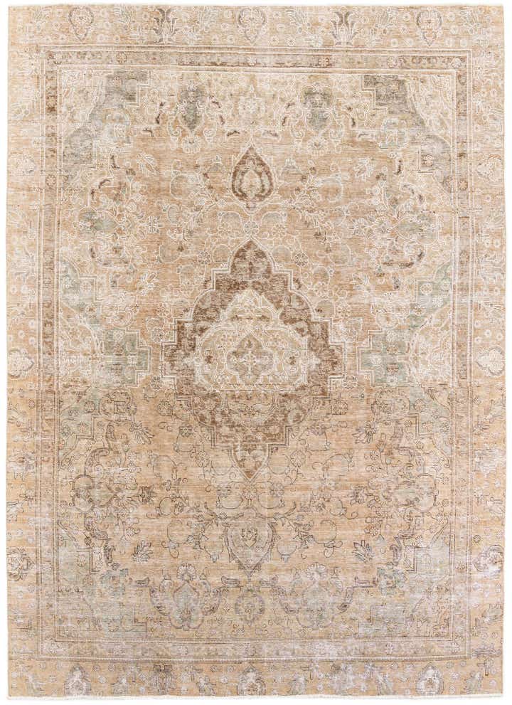 9' x 12' 9 Hand Knotted Ultra Vintage Persian Wool Rug