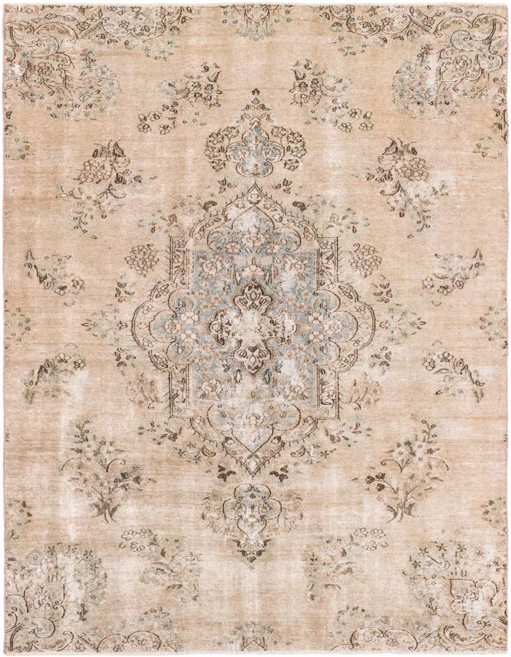 Detail image of 5' 1 x 8' 8 Hand Knotted Ultra Vintage Persian Wool Rug
