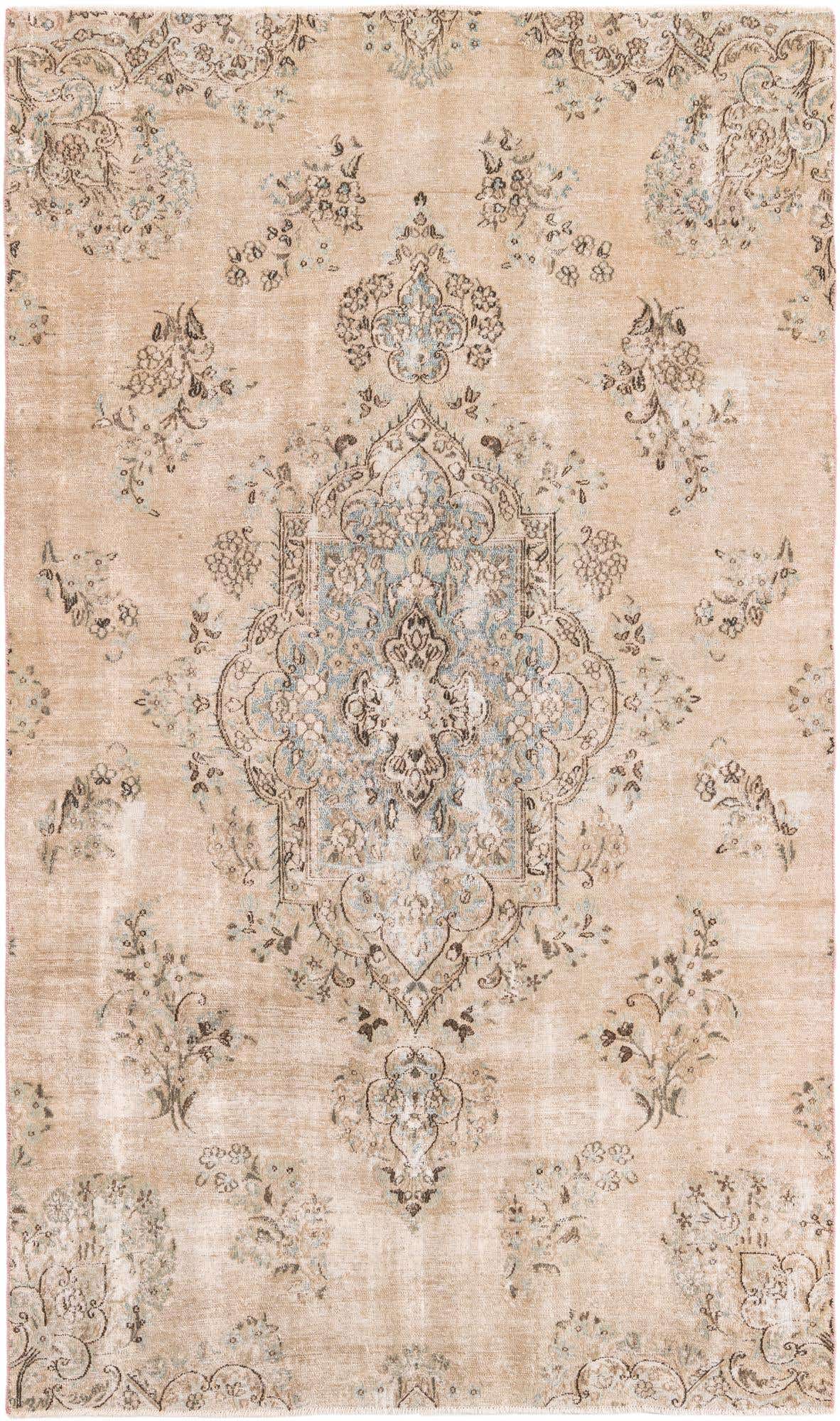5' 1 x 8' 8 Hand Knotted Ultra Vintage Persian Wool Rug