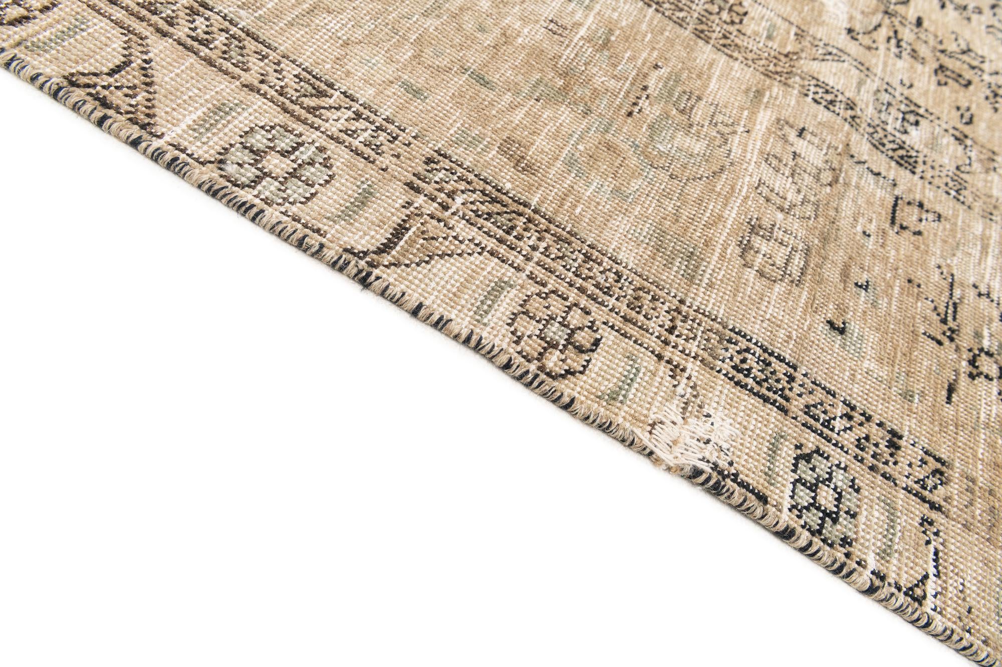 9' 9 x 12' 10 Hand Knotted Ultra Vintage Persian Wool Rug