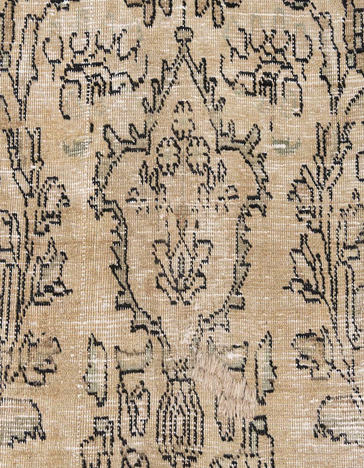 Detail image of 9' 9 x 12' 10  Hand Knotted Ultra Vintage Persian Wool Rug