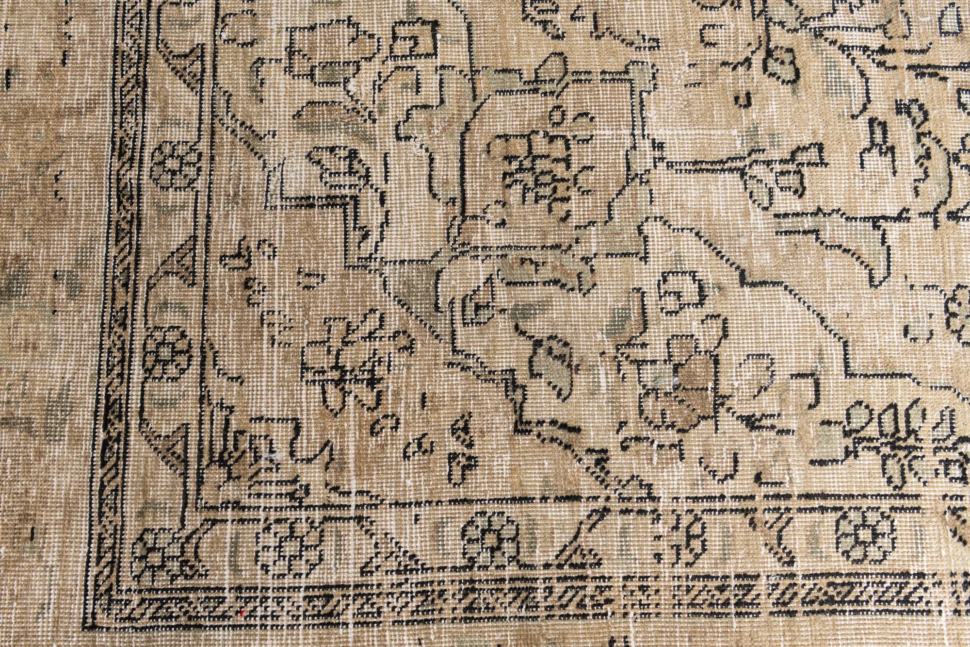 9' 9 x 12' 10 Hand Knotted Ultra Vintage Persian Wool Rug