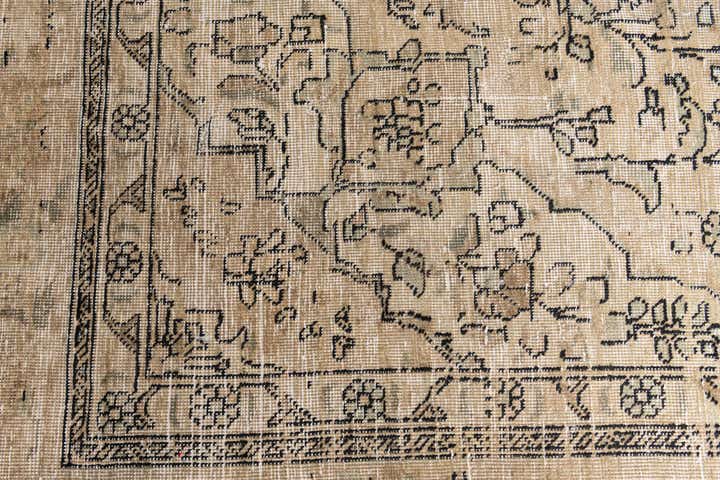 9' 9 x 12' 10 Hand Knotted Ultra Vintage Persian Wool Rug