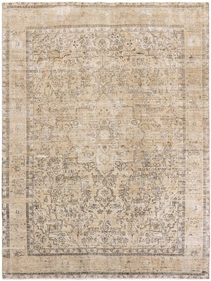 Detail image of 9' 9 x 12' 10 Hand Knotted Ultra Vintage Persian Wool Rug
