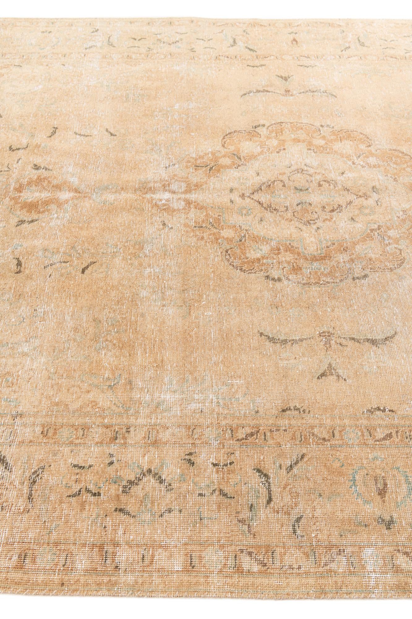 7' 2 x 11' 3 Hand Knotted Ultra Vintage Persian Wool Rug