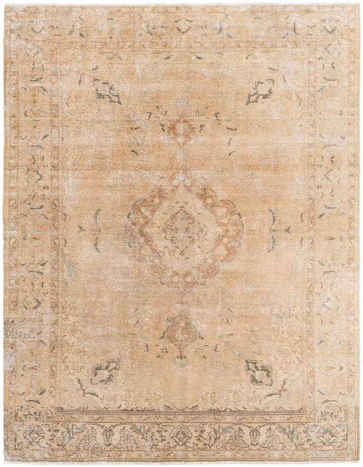 Detail image of 7' 2 x 11' 3 Hand Knotted Ultra Vintage Persian Wool Rug