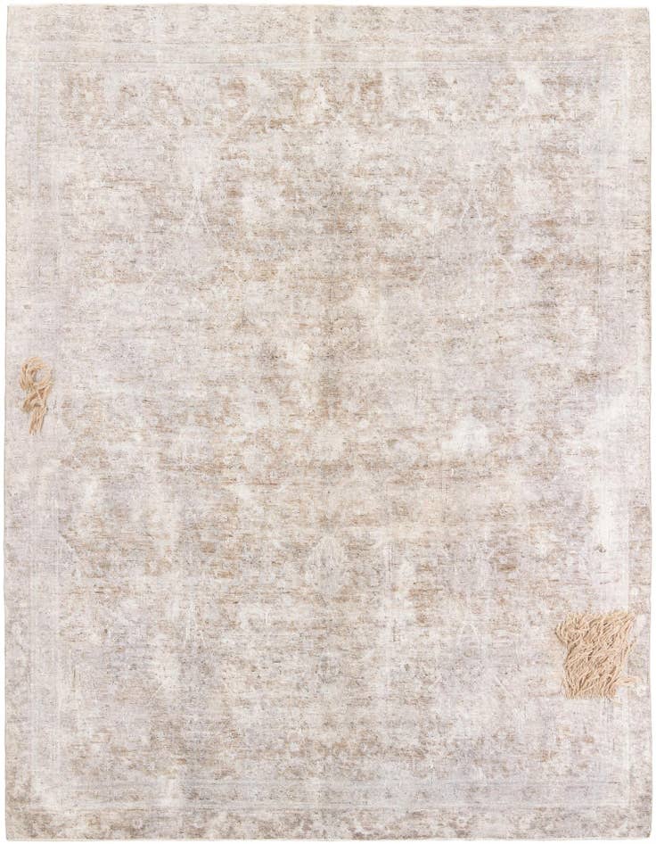 Detail image of 8' 1 x 10' 9 Hand Knotted Ultra Vintage Persian Wool Rug