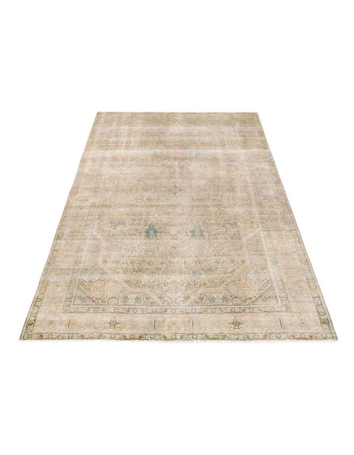 6' 4 x 9' 7 Hand Knotted Ultra Vintage Persian Wool Rug