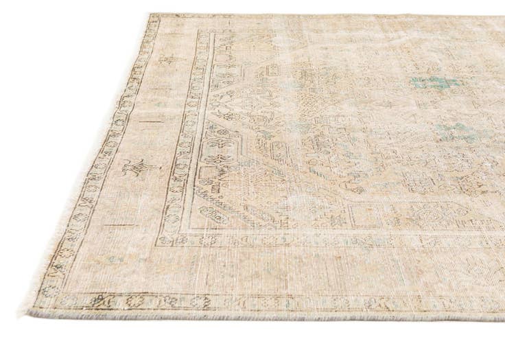 Detail image of 6' 4 x 9' 7 Hand Knotted Ultra Vintage Persian Wool Rug