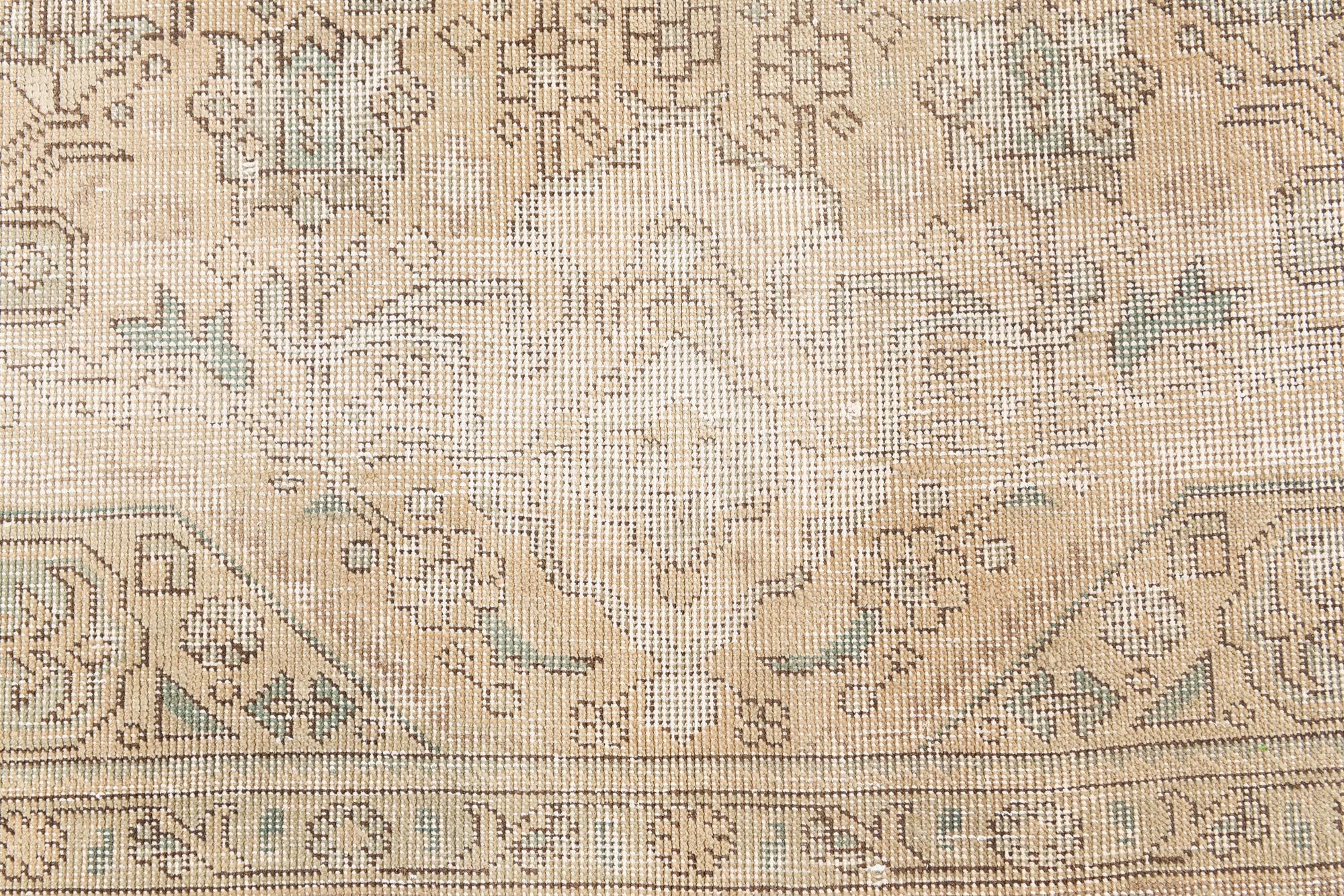 6' 4 x 9' 7 Hand Knotted Ultra Vintage Persian Wool Rug