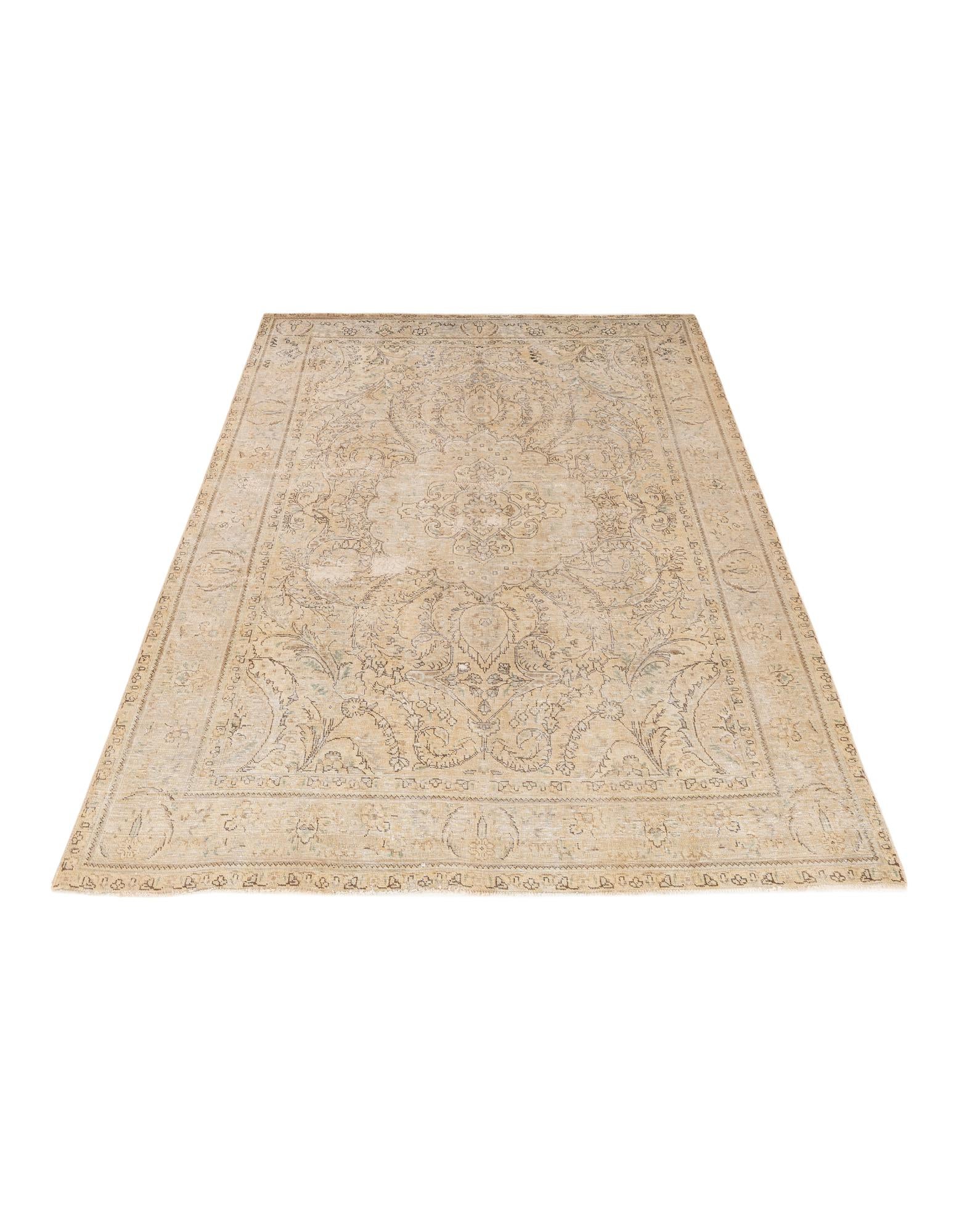 6' 9 x 9' 5 Hand Knotted Ultra Vintage Persian Wool Rug
