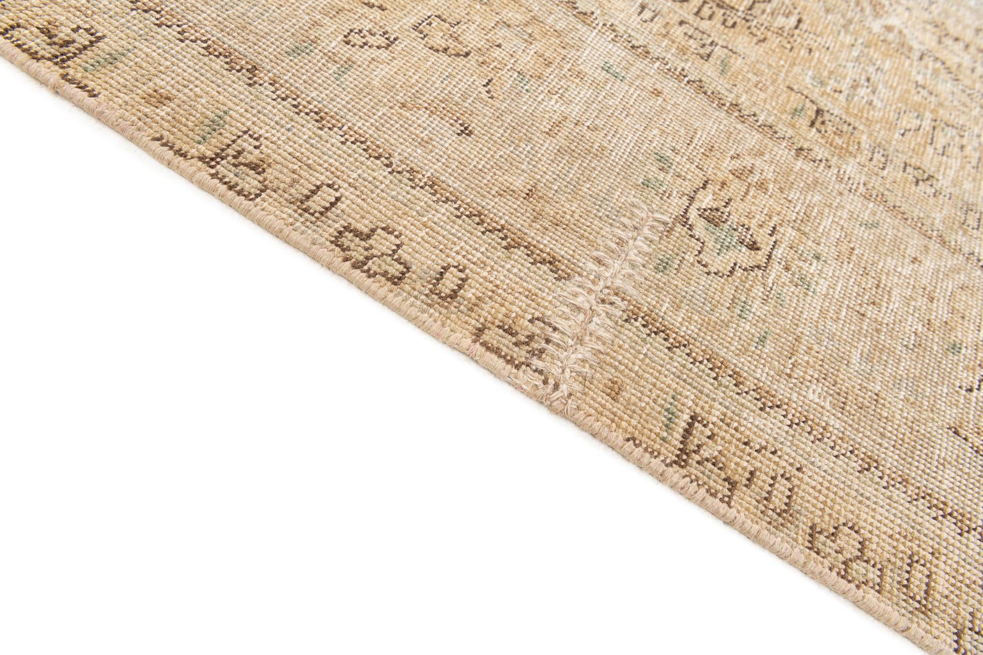 6' 9 x 9' 5 Hand Knotted Ultra Vintage Persian Wool Rug