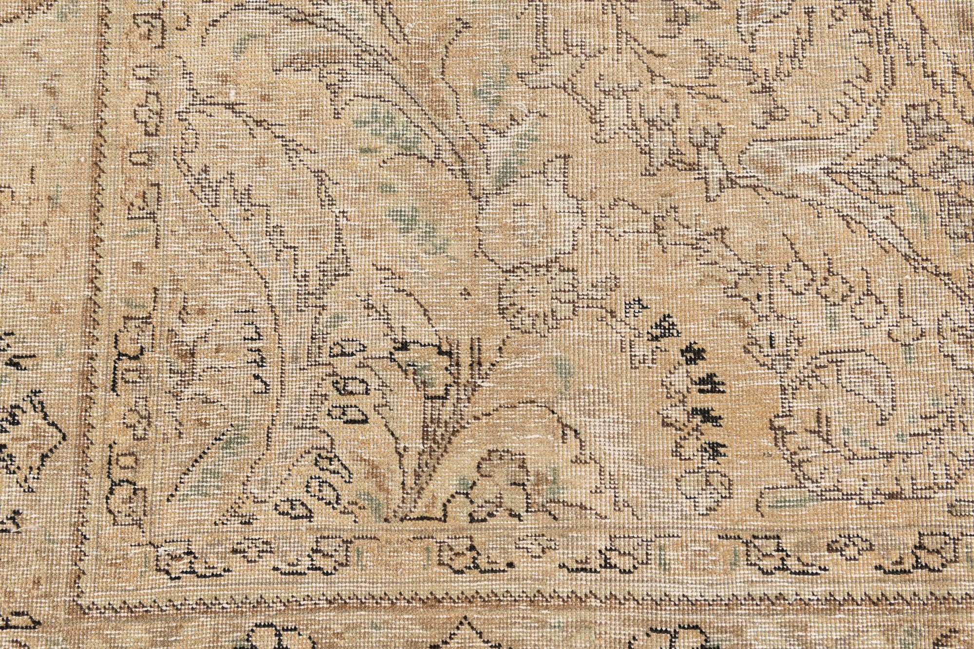 6' 9 x 9' 5 Hand Knotted Ultra Vintage Persian Wool Rug