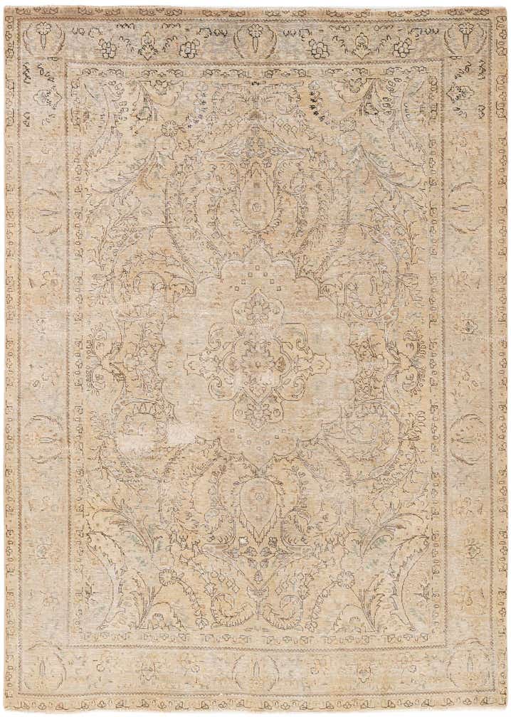 6' 9 x 9' 5 Hand Knotted Ultra Vintage Persian Wool Rug