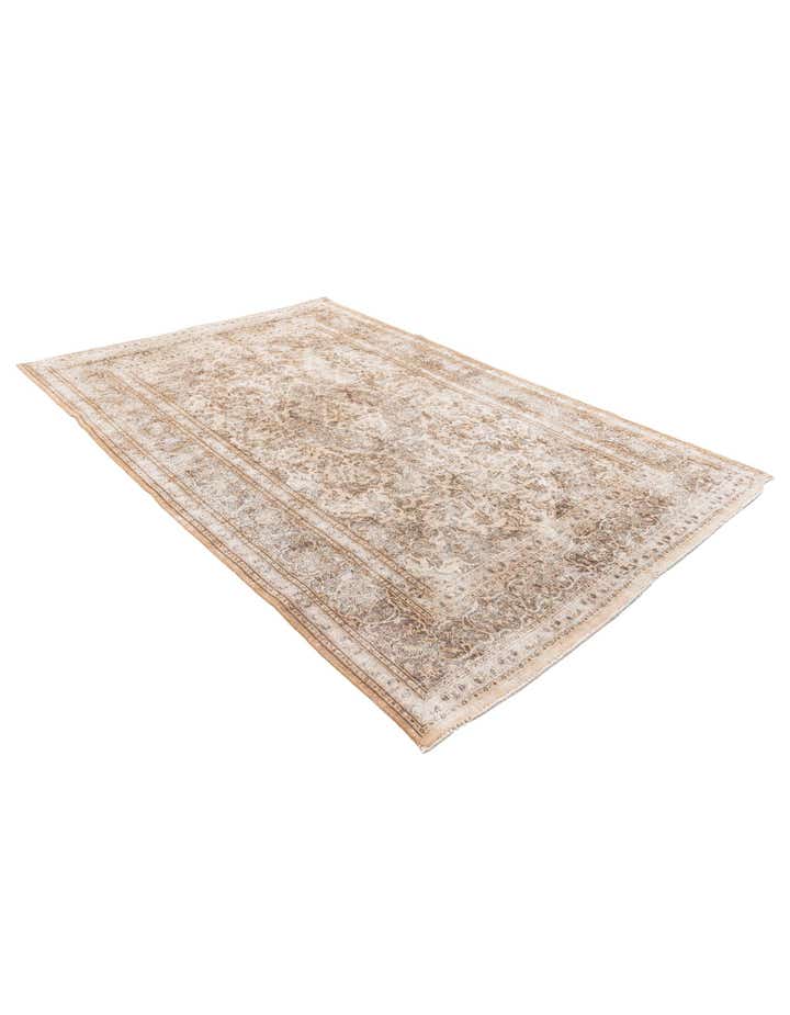 6' 5 x 9' 5 Hand Knotted Ultra Vintage Persian Wool Rug