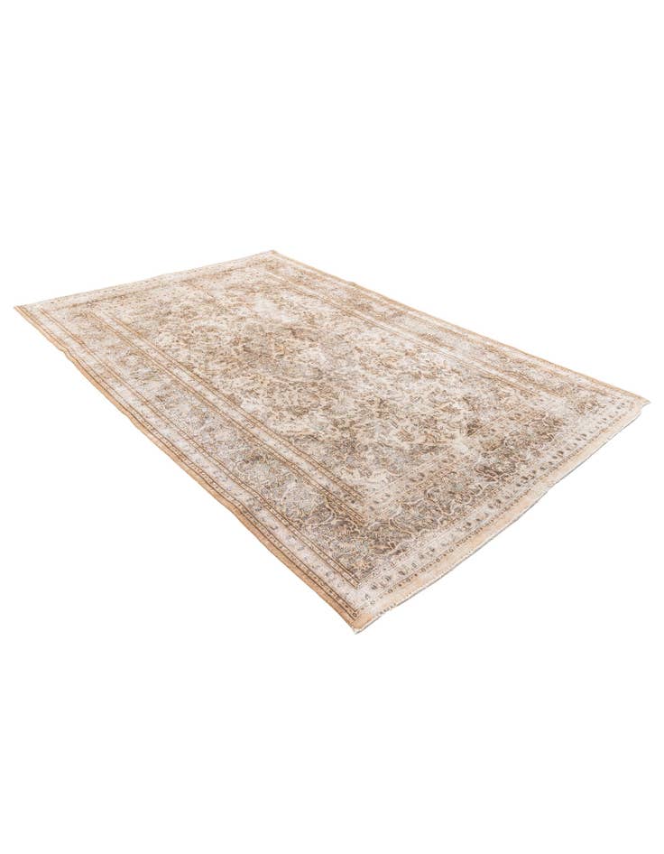 Detail image of 6' 5 x 9' 5 Hand Knotted Ultra Vintage Persian Wool Rug