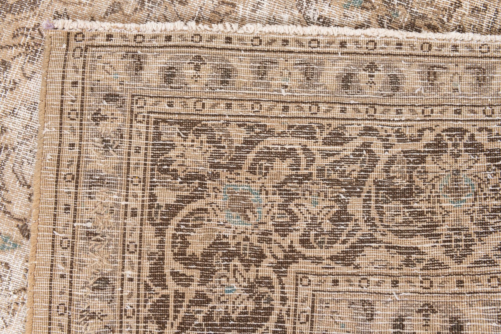 6' 5 x 9' 5 Hand Knotted Ultra Vintage Persian Wool Rug