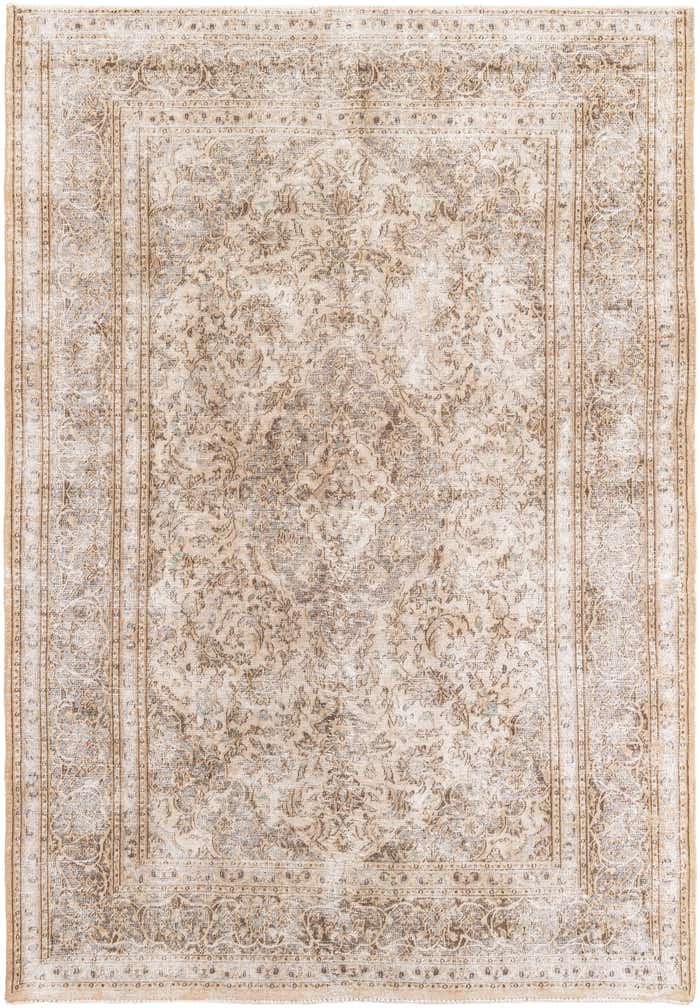 6' 5 x 9' 5 Hand Knotted Ultra Vintage Persian Wool Rug