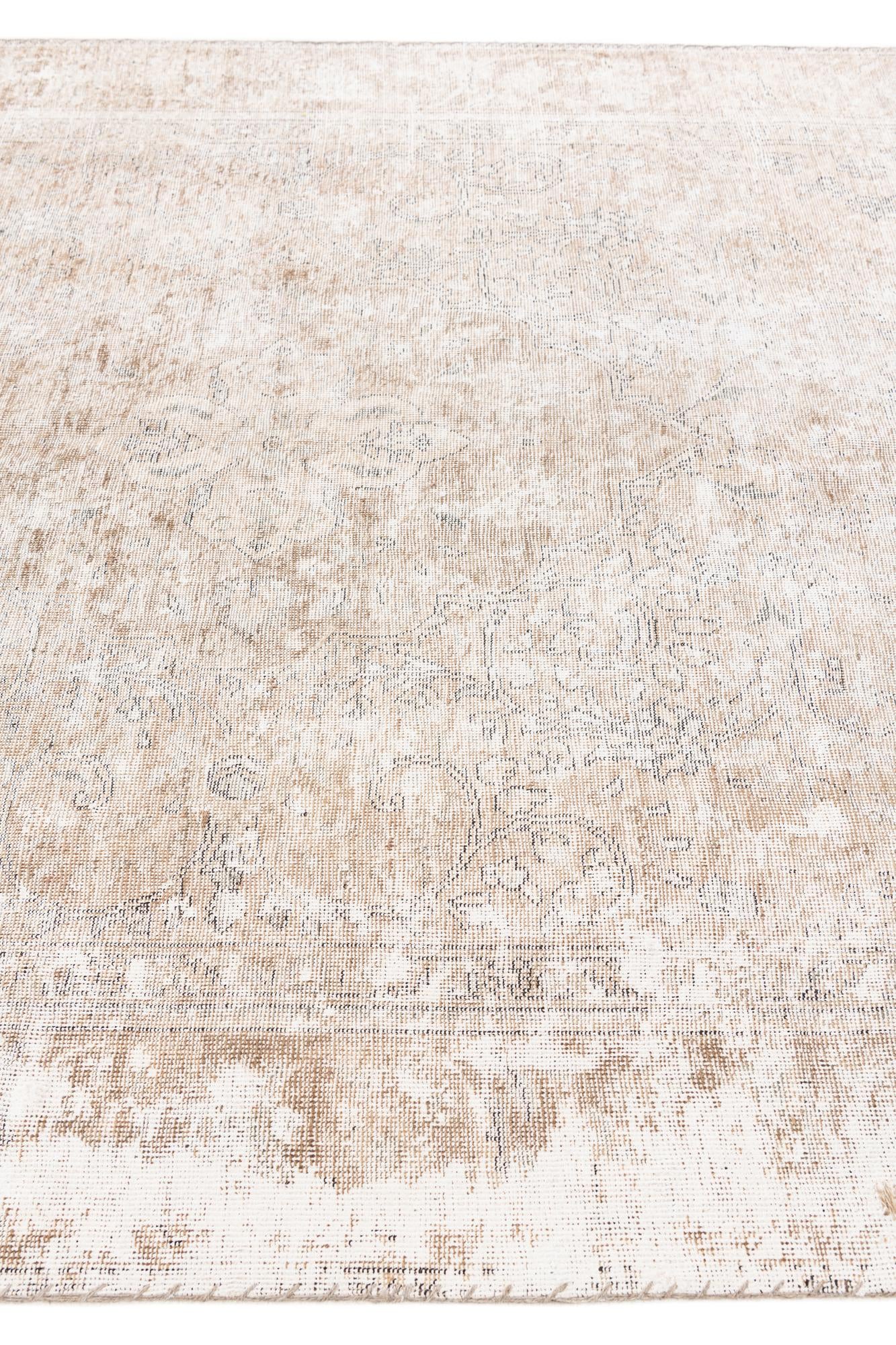 6' 4 x 9' 5 Hand Knotted Ultra Vintage Persian Wool Rug